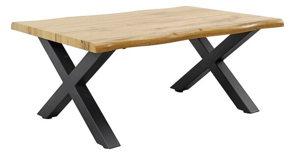 Designový konferenční stolek Onofrio 90 cm vzor divoký dub