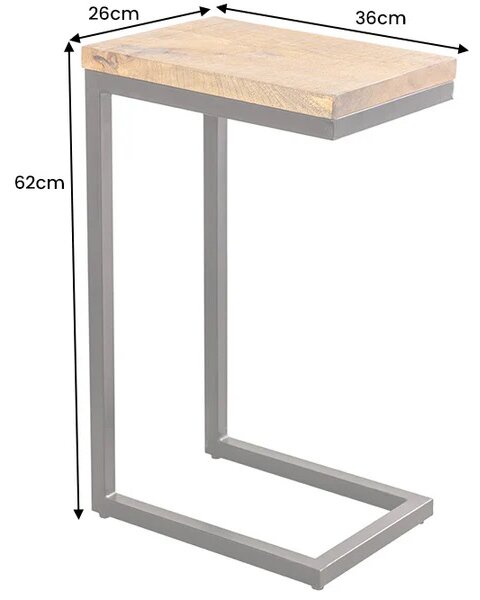 Designový odkládací stolek Baronicio 62 cm mango