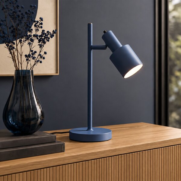 Moderní stolní lampa modrá - Stijn