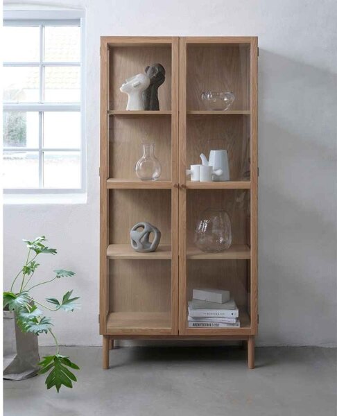 Designová vitrína Dallan 190 cm přírodní dub
