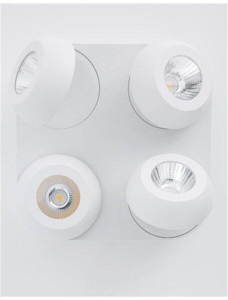 NV 9105203 Bodové svítidlo GON bílý hliník LED 4x5W 230V 3000K IP20 - NOVA LUCE