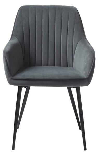 Designová židle Jadwiga tmavě šedý samet