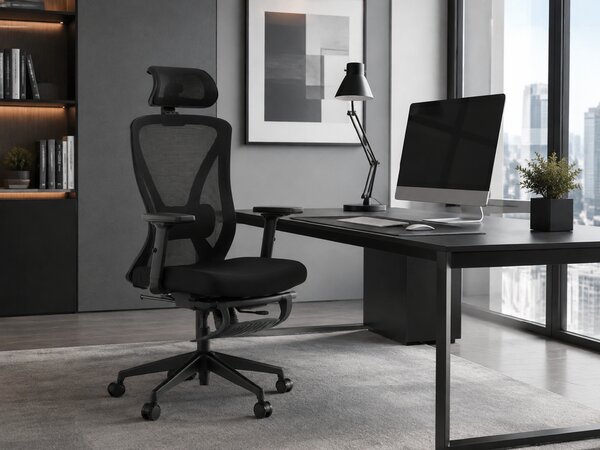 Ergonomická kancelářská židle ROJAS - černá síťovina