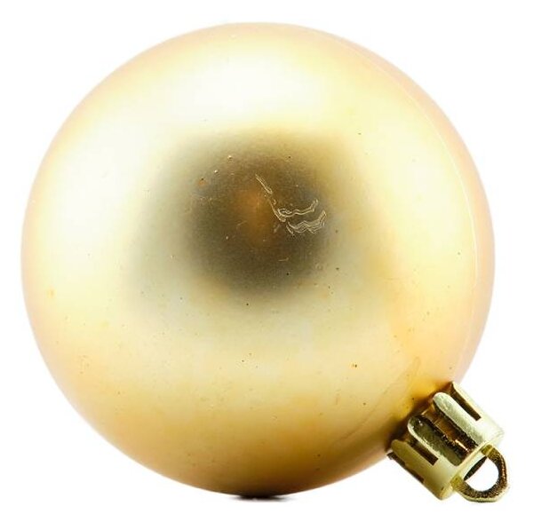 DECOLED Sada vánočních ozdob zlaté 6 cm plastové koule, balení 24 ks