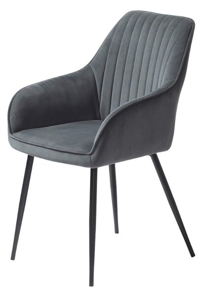 Designová židle Jadwiga tmavě šedý samet