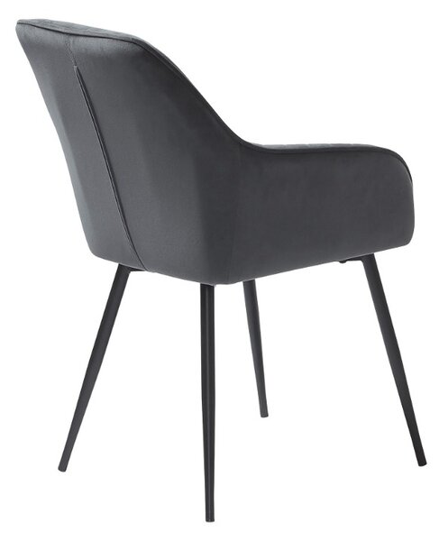 Designová židle Jadwiga tmavě šedý samet