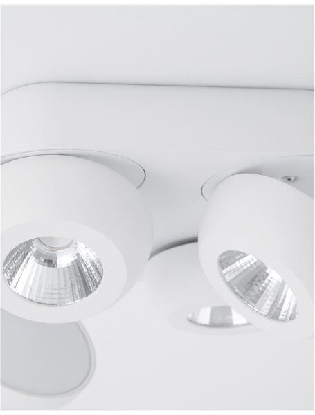 NV 9105203 Bodové svítidlo GON bílý hliník LED 4x5W 230V 3000K IP20 - NOVA LUCE