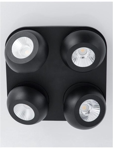 NV 9105103 Bodové svítidlo GON černý hliník LED 4x5W 230V 3000K IP20 - NOVA LUCE