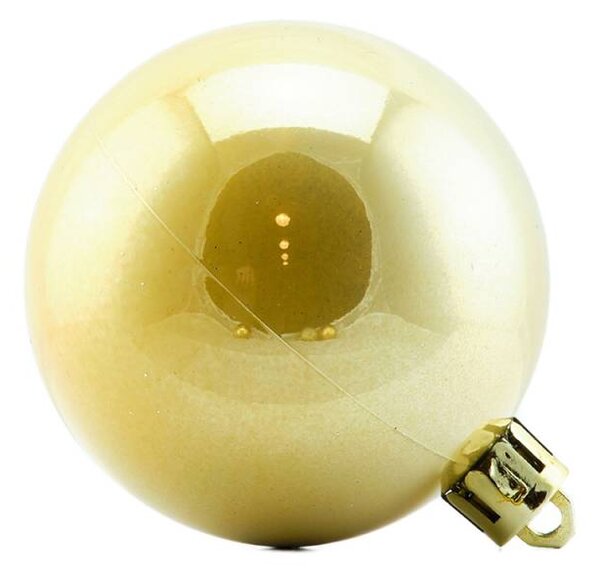 DECOLED Sada vánočních ozdob zlaté 6 cm plastové koule, balení 24 ks