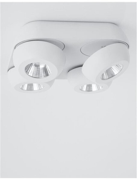 NV 9105203 Bodové svítidlo GON bílý hliník LED 4x5W 230V 3000K IP20 - NOVA LUCE