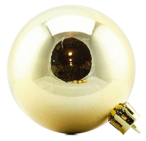 DECOLED Sada vánočních ozdob zlaté 6 cm plastové koule, balení 24 ks