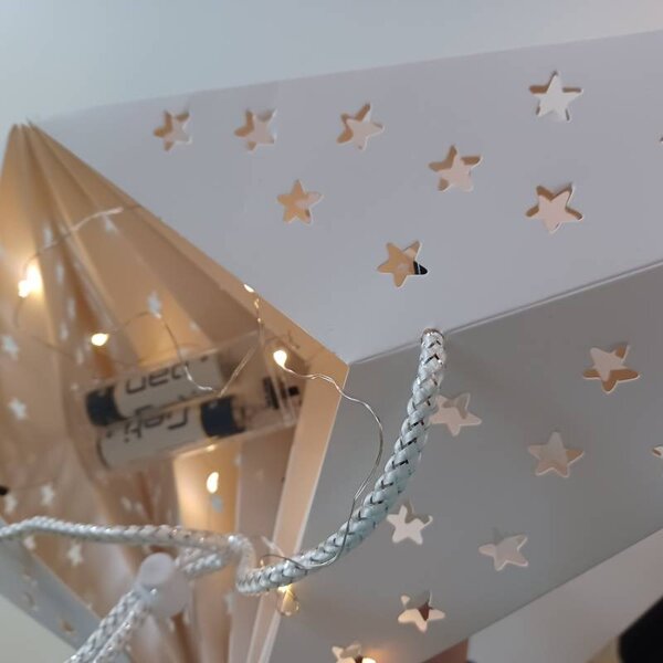 DECOLED LED svítící papírová hvězda do okna 60 cm, na baterie AA