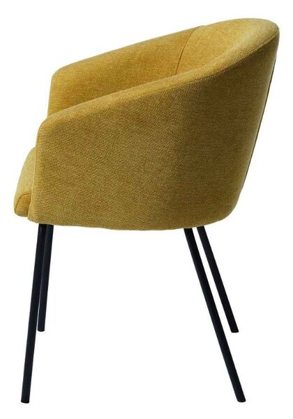 Designová jídelní židle Paulina hořčicová