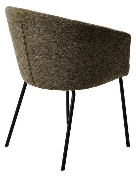 Designová jídelní židle Paulina olivová zelená