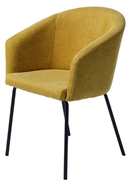 Designová jídelní židle Paulina hořčicová