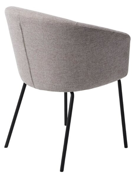 Designová jídelní židle Paulina světle šedá