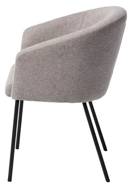 Designová jídelní židle Paulina světle šedá