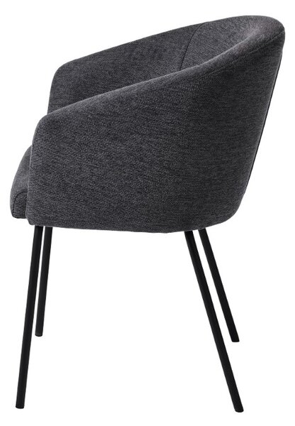 Designová jídelní židle Paulina tmavě šedá