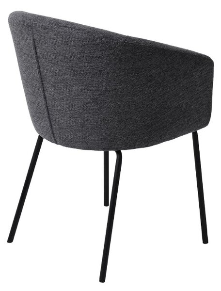 Designová jídelní židle Paulina tmavě šedá