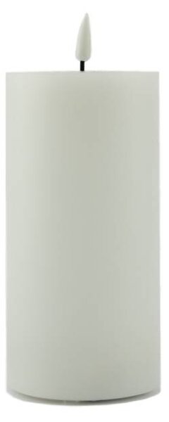 DECOLED LED svíčka z pravého vosku na baterie, Ø 7,5 × 12,5 cm, bílá, 2× AA