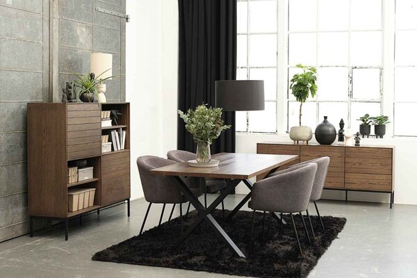 Designová jídelní židle Paulina tmavě šedá