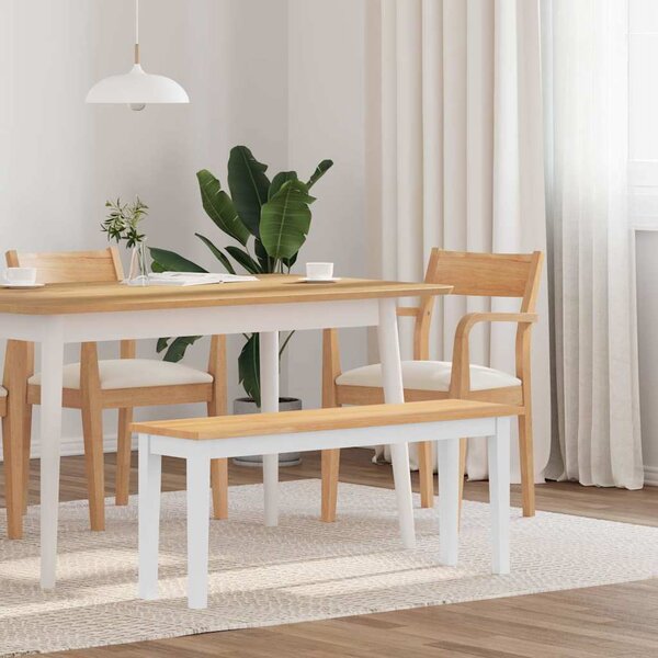 VidaXL Lavice 110 cm z masivního dřeva s gumou [4102602] Barva: Přírodní