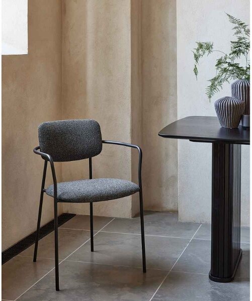 Designová jídelní židle Quirinus tmavě šedá