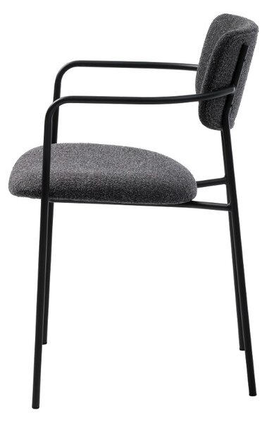 Designová jídelní židle Quirinus tmavě šedá