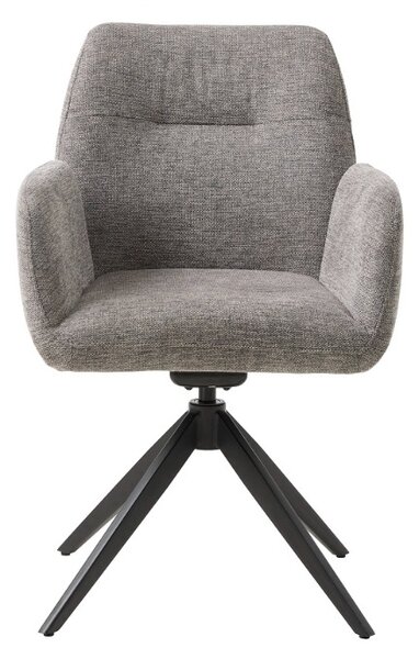 Designová otočná židle Talaith šedá