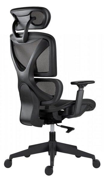 Kancelářská ergonomická židle ESTER — síť, černá, nosnost 130 kg