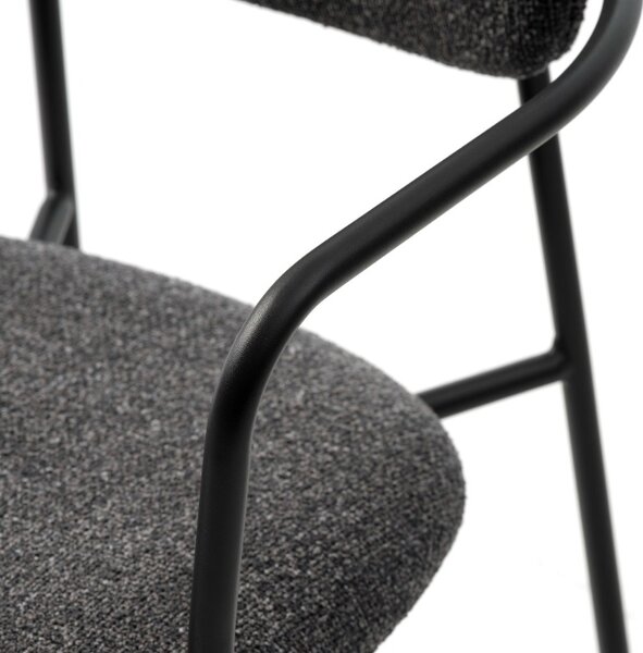 Designová jídelní židle Quirinus tmavě šedá