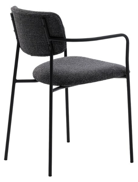 Designová jídelní židle Quirinus tmavě šedá