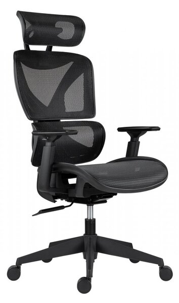 Kancelářská ergonomická židle ESTER — síť, černá, nosnost 130 kg