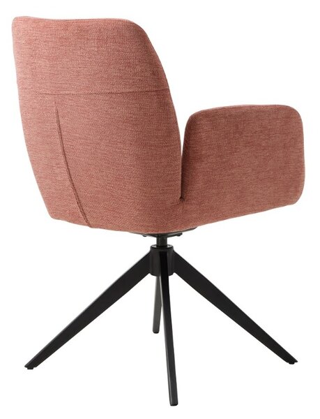 Designová otočná židle Talaith růžová