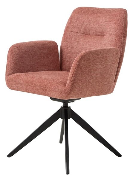 Designová otočná židle Talaith růžová
