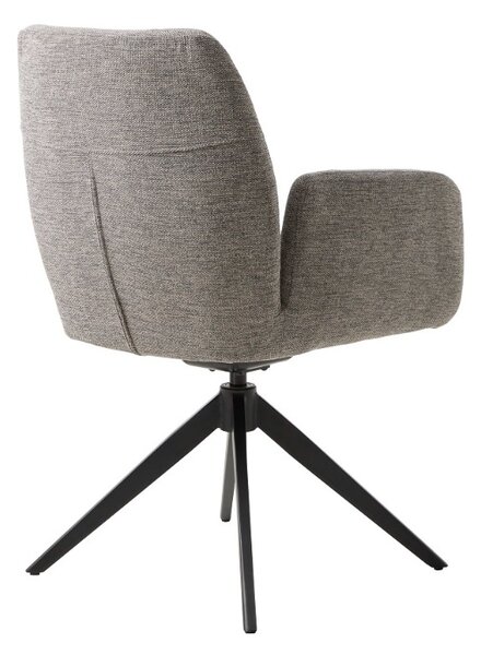 Designová otočná židle Talaith šedá