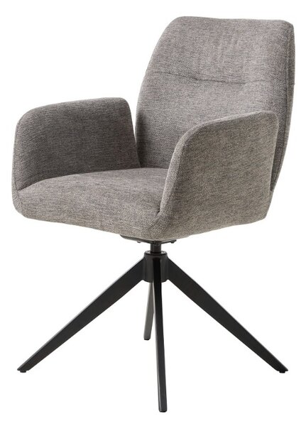 Designová otočná židle Talaith šedá