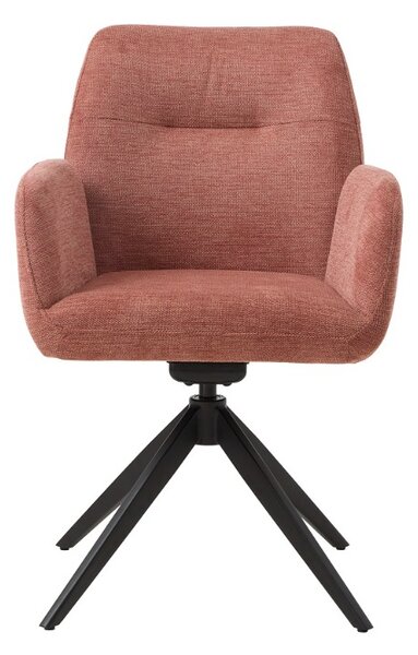 Designová otočná židle Talaith růžová
