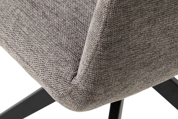 Designová otočná židle Talaith šedá