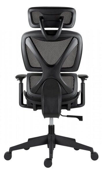 Kancelářská ergonomická židle ESTER — síť, černá, nosnost 130 kg