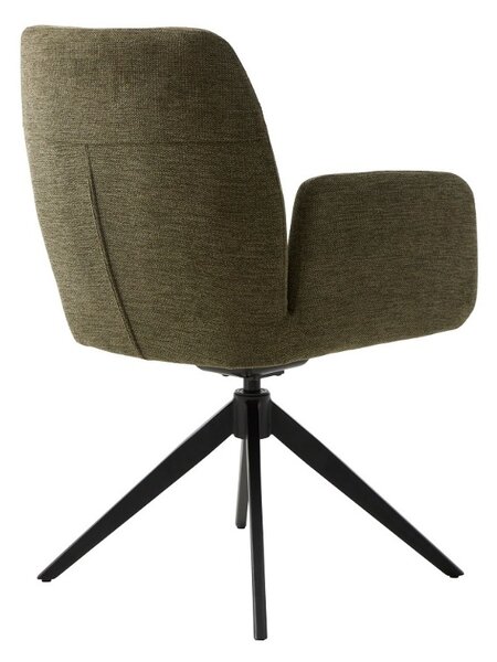 Designová otočná židle Talaith olivová zelená