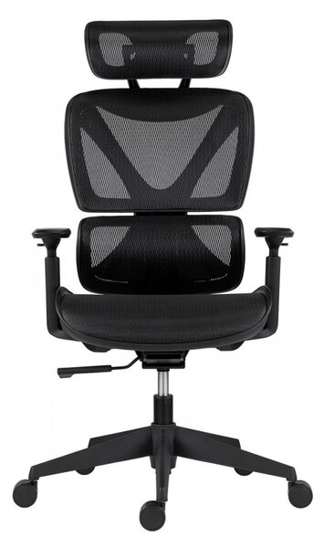 Kancelářská ergonomická židle ESTER — síť, černá, nosnost 130 kg