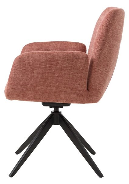 Designová otočná židle Talaith růžová
