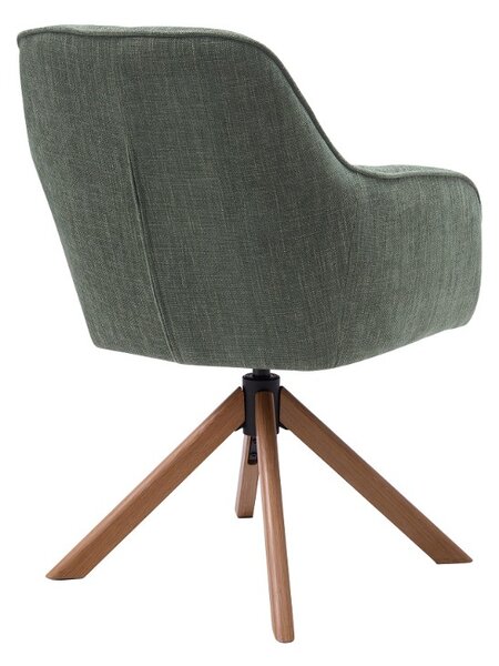 Designová otočná židle Sanjaya II lesnická zelená