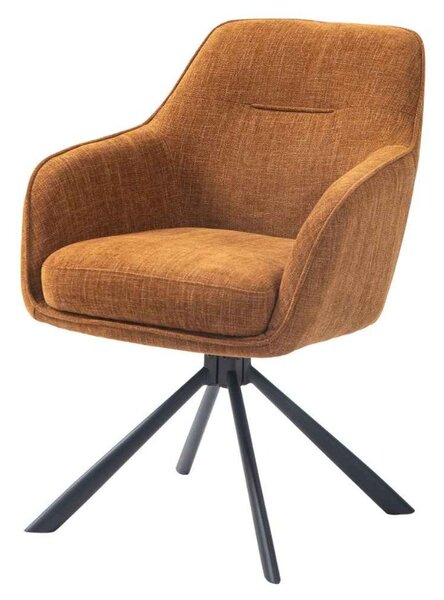 Designová otočná židle Sanjaya skořicová