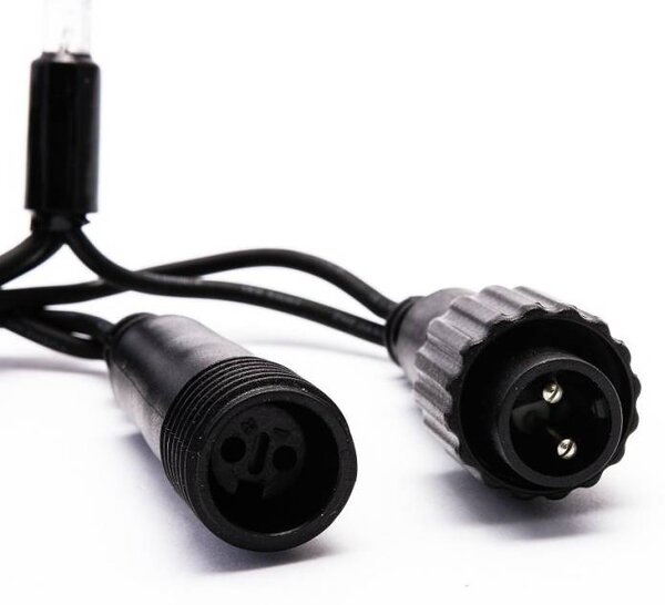 DECOLED Easy Fix LED padající sníh 60 cm, ledově bílá, 144 diod, černý kabel, IP67, prodlužovací
