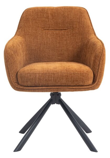 Designová otočná židle Sanjaya skořicová