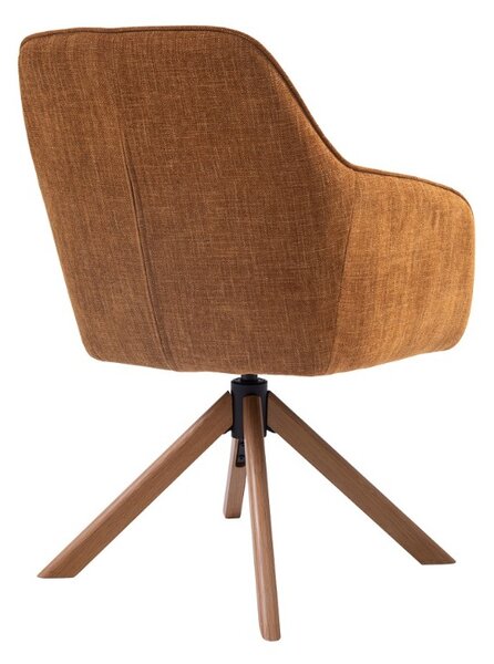 Designová otočná židle Sanjaya II skořicová