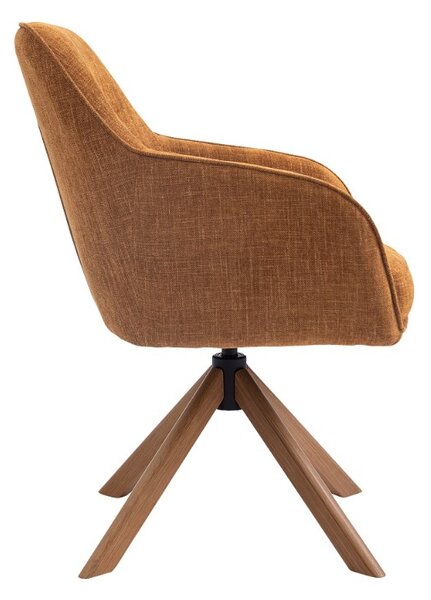 Designová otočná židle Sanjaya II skořicová