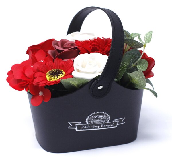 Kytice mýdlových růží - Elegantní košík červená vytříbenost - 867 - 381 - 478